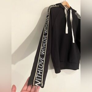 Maje Black Hoodie with White writing